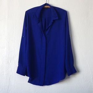 Mossimo Royal Blue Blouse, Sz L